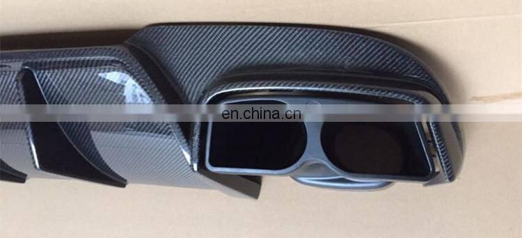 E CLASS W212 E63 B style carbon fiber rear diffuser with exhaust tips
