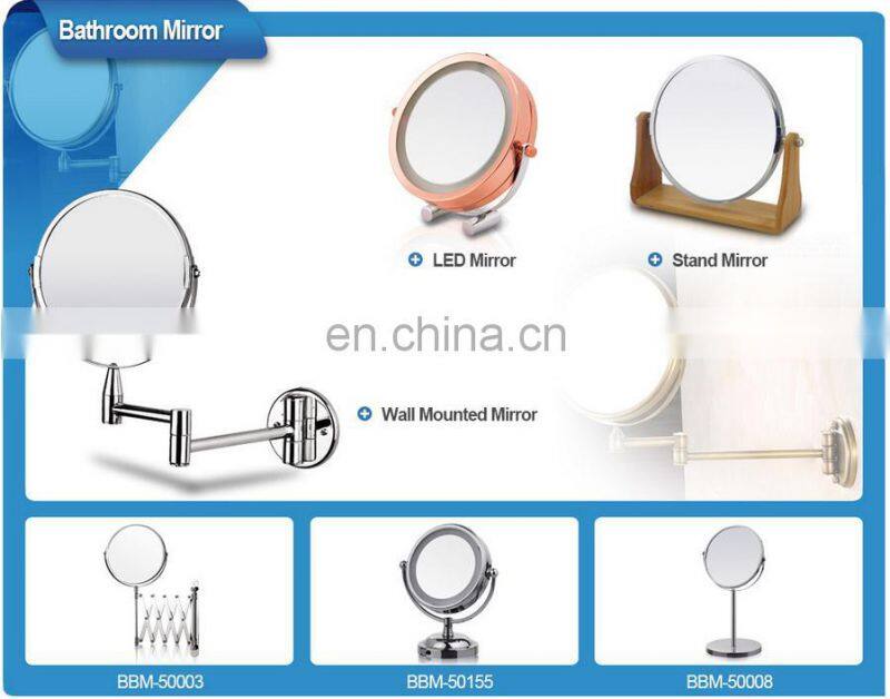 Aemaxx bathroom wall mounted metal square double side makeup mirror