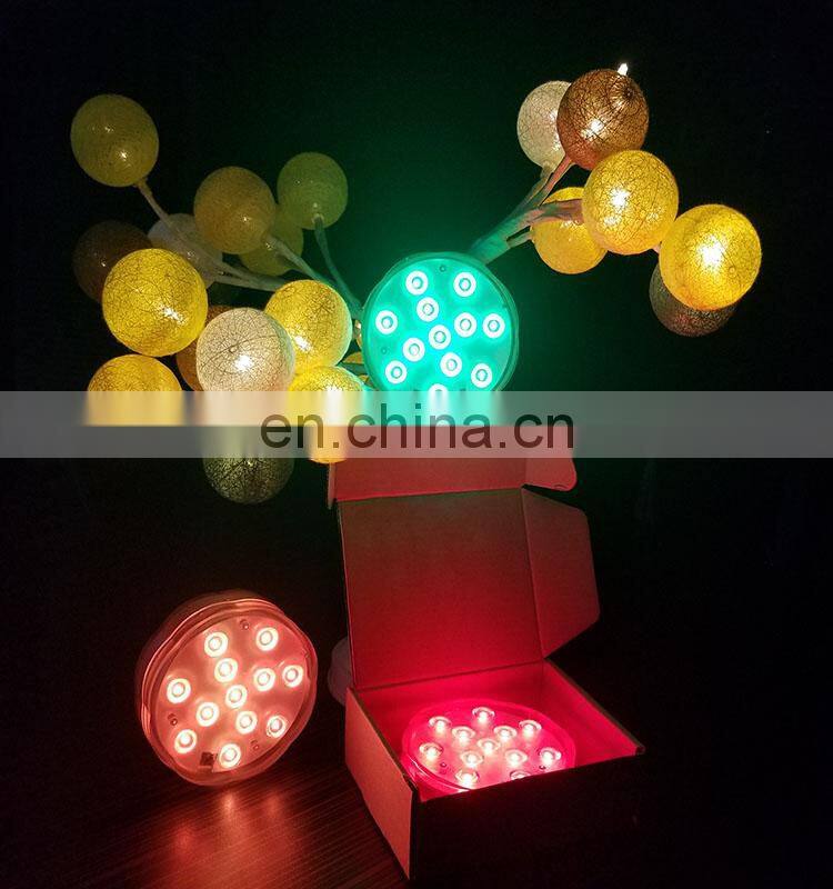 RGB Pond Light for Wedding Party Pool Multi Color Battery Powered Vase Based Floral Lamp Submersible LED Lights Waterproof