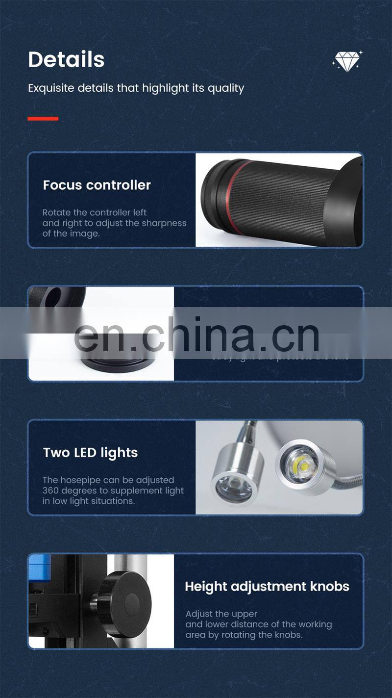 Andonstar AD1605 14MP 4K Ultra High Definition Electronic Microscope with 150X Industrial Microscope Camera Magnifier