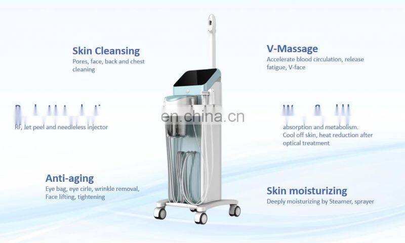 Professional skin rejuvenatian oxygen facial brush peeling rf face lifting diamond dermabrasion machine