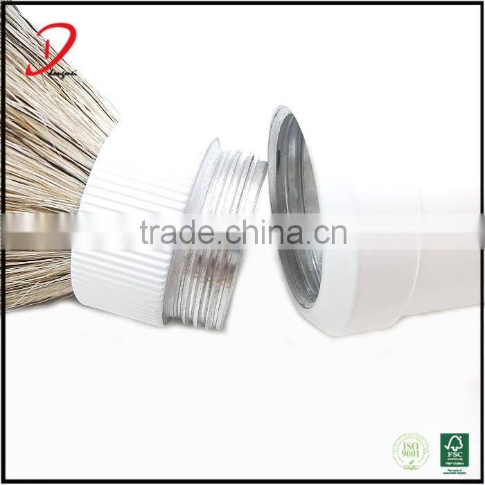 white protable travel shaving brush,removeable pure badger hair shaving brush