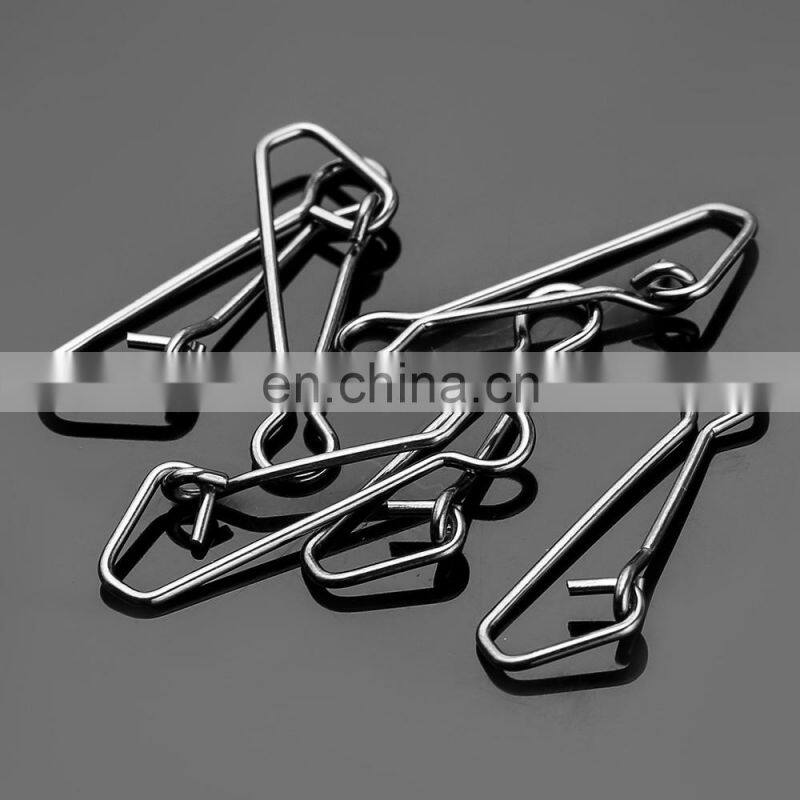 JOHNCOO 100PCS Wholesale Snap Lock Swivel Metal Fishing Pin Loop Fish Hook Accessory