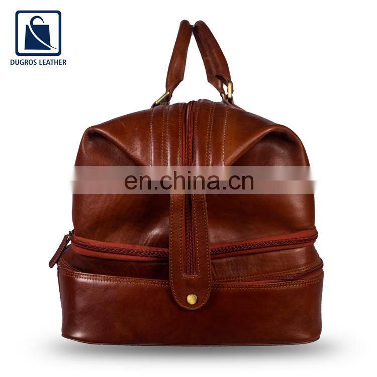 Wholesale Price Excellent Quality Genuine Leather Duffel Travel Bag Exporter