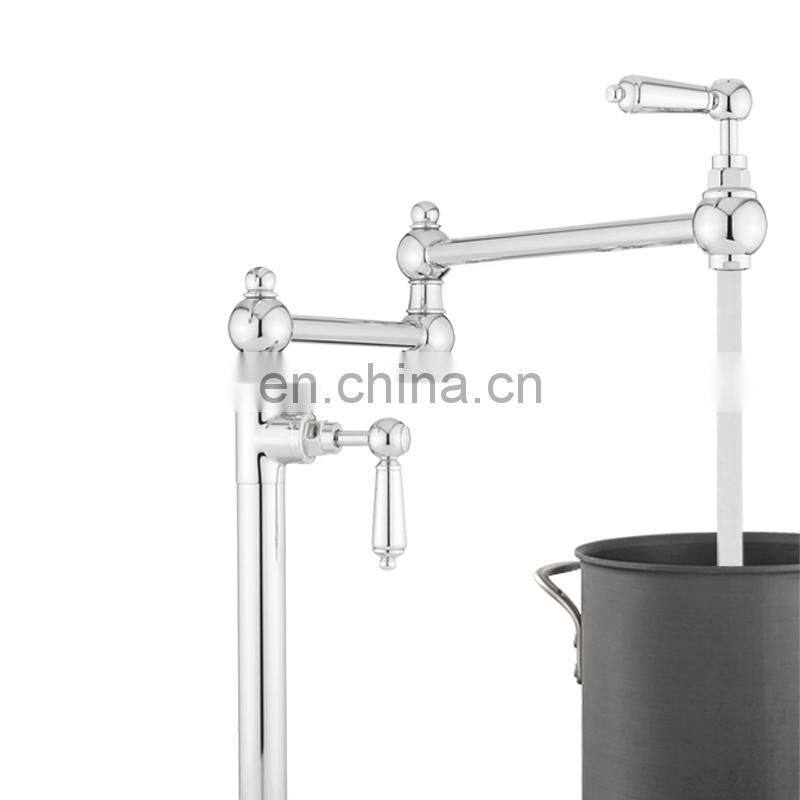 Ritual Retractable Deck Mount Pot Filler with Metal Lever Handle