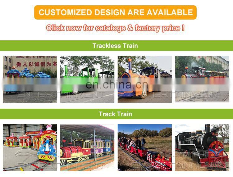 Top quality cheap diesel trackless tourist train for sale diesel park amusement ride china trackless train