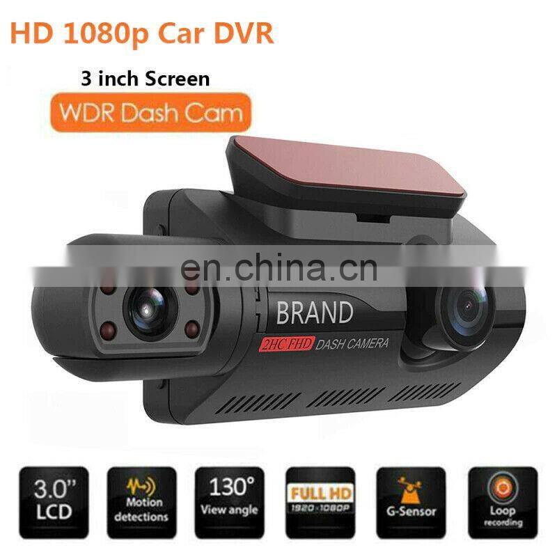 Dash Cam Car Auto DVR 3.0" LCD Full HD 1080p Dashboard Wide Angle Camera Video Interior Recorder with G-Sensor Loop Recording
