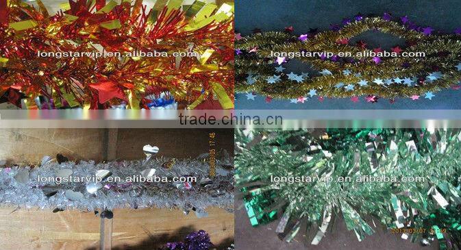 Metalized Tinsel Garland Cutting Machine with star,heart shape