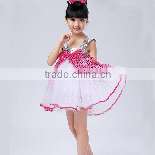 Latest children kids ballroom sequin dress latin dance costume modern dance costumes children