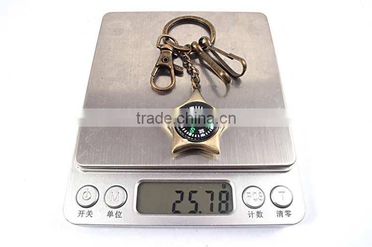 Factory direct sales custom metal compass keychain