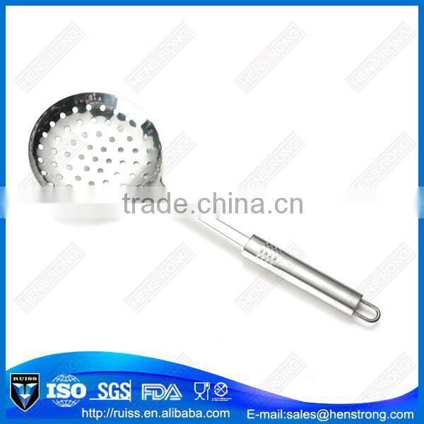 Kitchen tool fat stainless steel skimmer