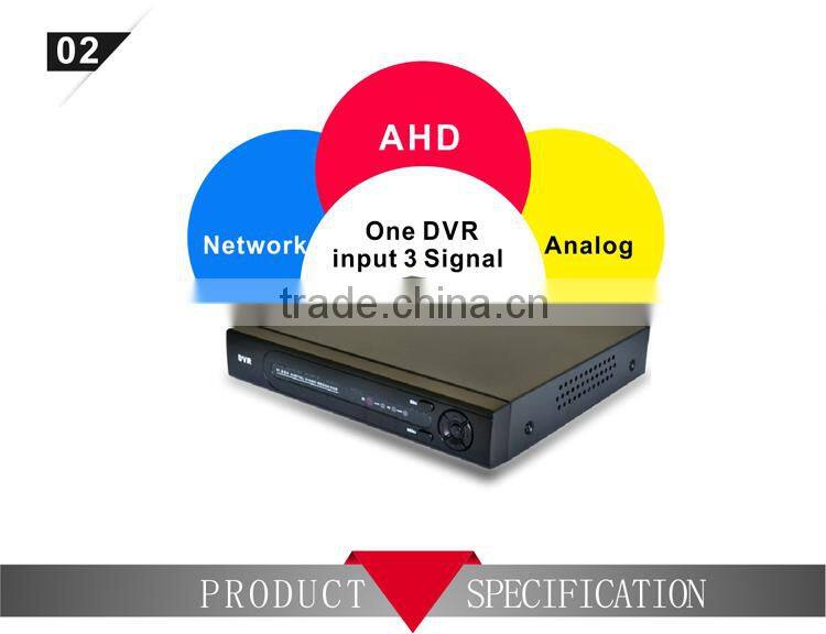 Hi 3531 Solution H264 8CH Realtime 720P AHD DVR Support Network Camera and Password Reset