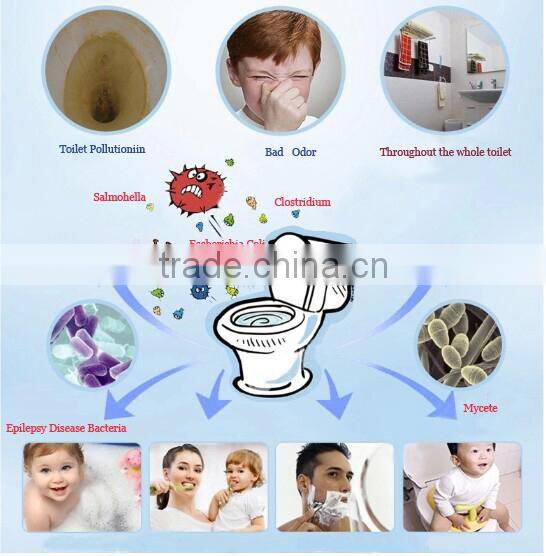 Glass Bottle Automatic Flushing Toilet bowl cleaner