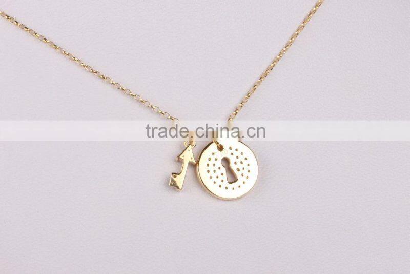 2015 Newest Arrival Latest Design Saudi Gold Jewelry Necklace
