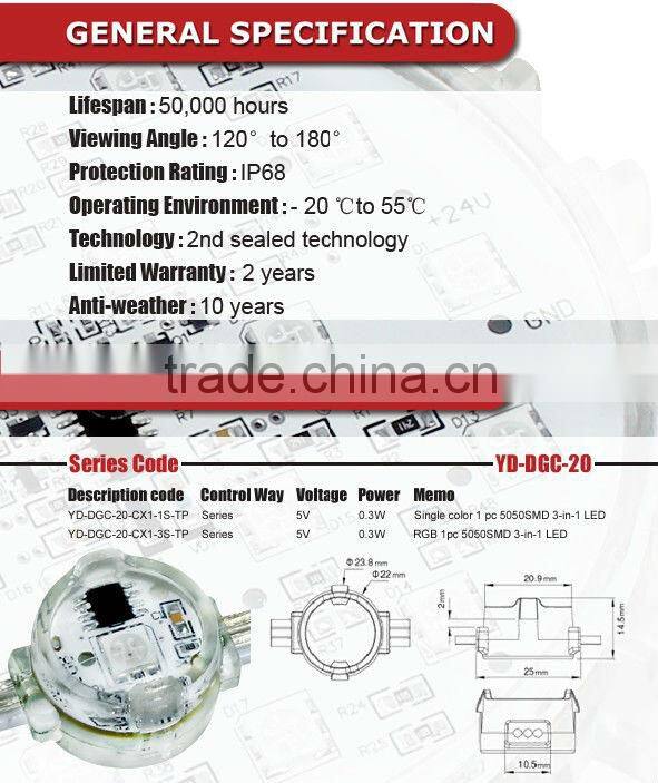 china led lighting sealed ip68 waterproof fireproof in good quality