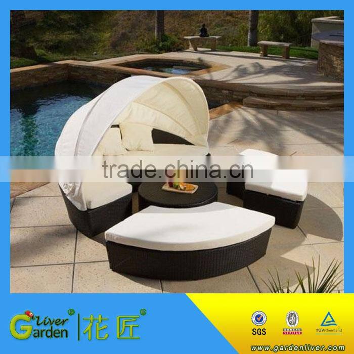 promotional patio leisure outdoor wicker sofa canopy