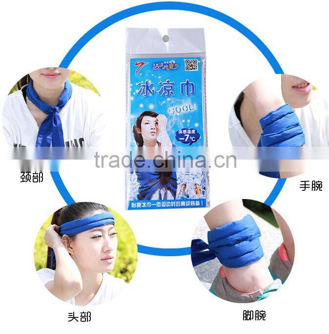 Summer Cooling Scarf Cool Water Band Speed to Cool Towel Cooling Scarf Ties Neck Scarves