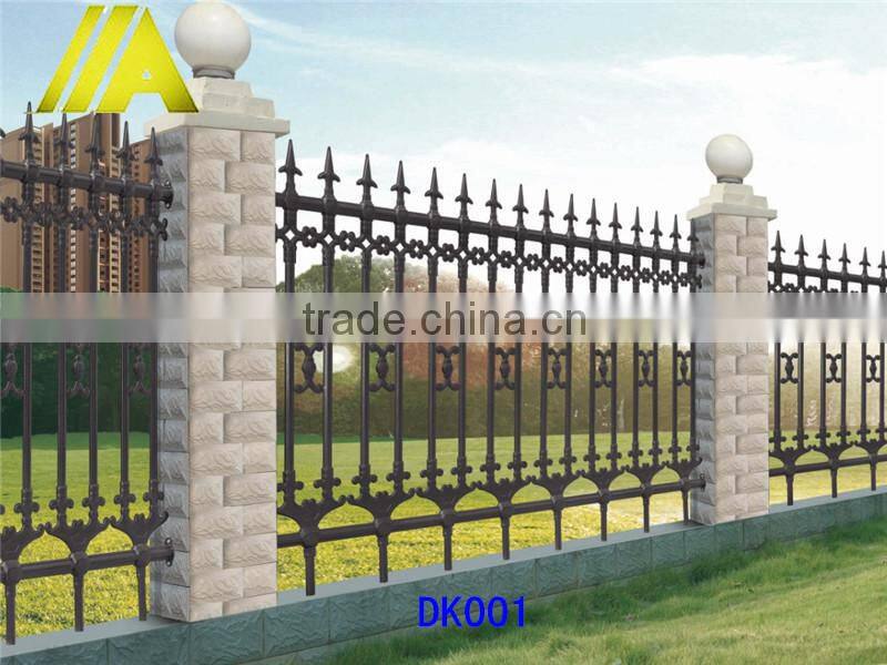 DK001 ornamental custom wrought iron fence designs for garden