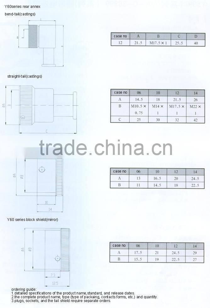 Y60P-1432TK2/ZJ10 Circular electric Metal Connector