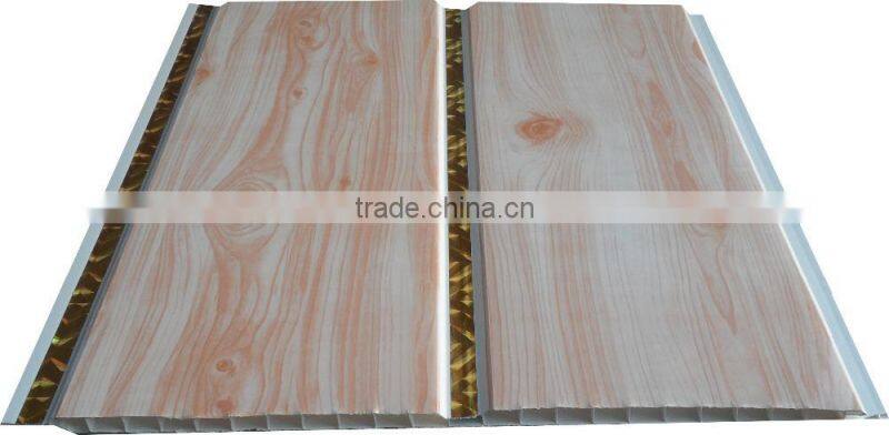 Trinidad 10'' middel groove plastic ceiling with shine gold strip G131