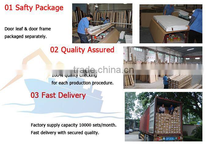 Flower carving wooden glass door new design