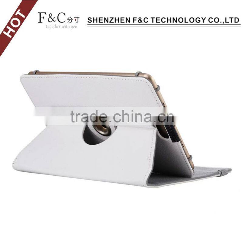 2016 custom made Universal case for 10.1 inch tablet pc with camera hole and belt 360 rotating case