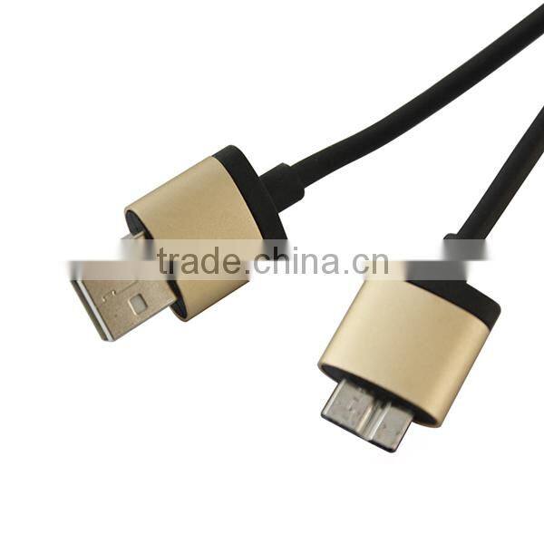 1.5M Premium Gold plated USB 3.0 Synchronizing and Charging High Speed braided Micro USB Cable For Samsung Galaxy S5 Note 3