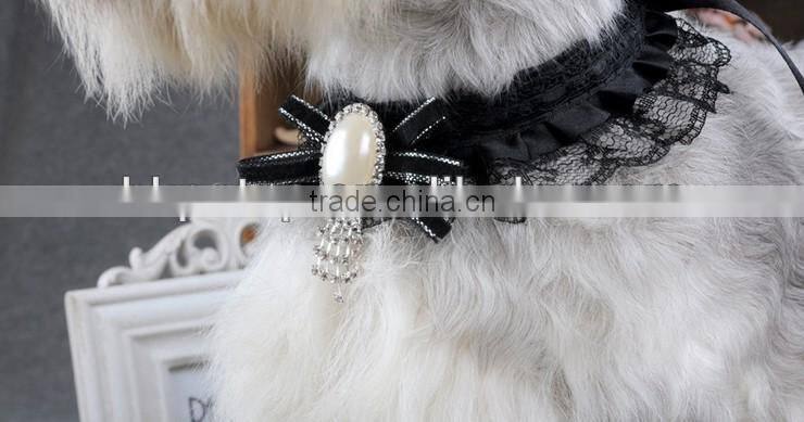 Black Ribbon Pet Dog Cat Scarf Collar