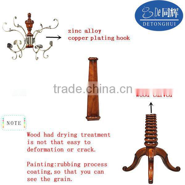 hot sell new design wood long clothes rack redwood (S-17#)
