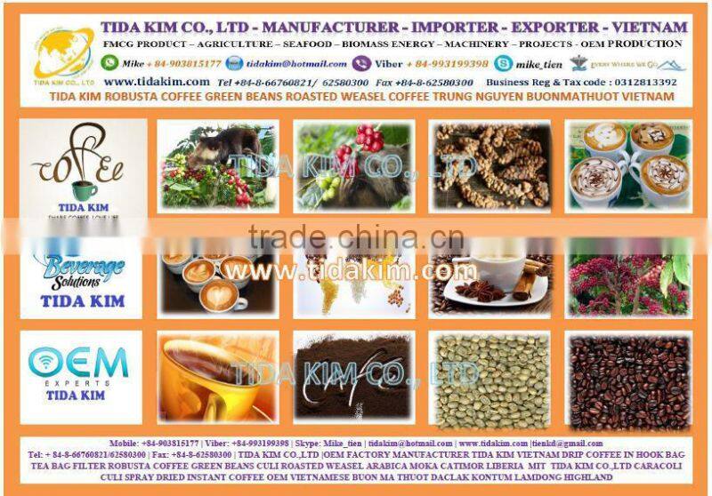 100% ROBUSTA SPRAY FREEZE DRIED INSTANT COFFEE - TIDA KIM VIETNAM INSTANT COFFEE - PREMIUM INSTANT COFFEE - OEM PRODUCTION