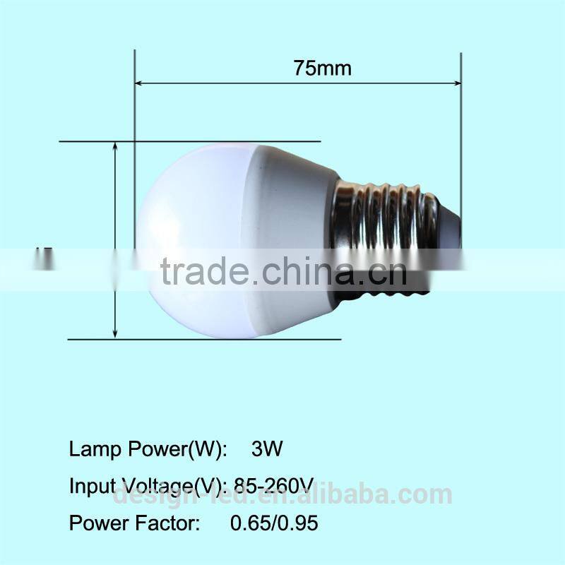 G45 E27 LED Global light bulbs 235V 2W LED Light LED Plastic Lamp E27 G45 light