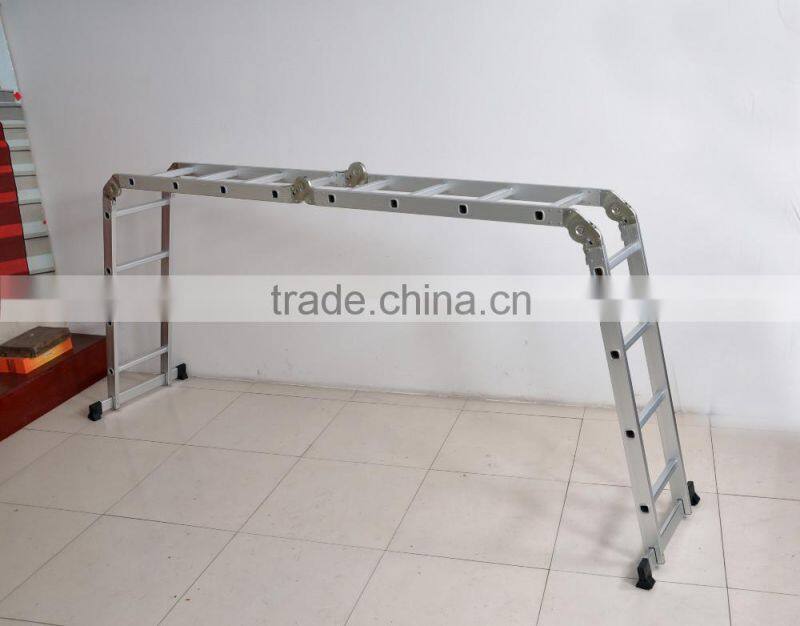 4 x 4 folding aluminium ladder multi purpose function aluminium ladders AY-404 with EN131
