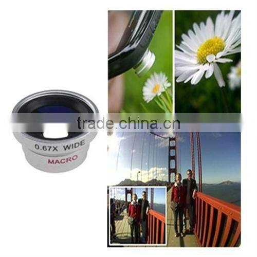 Hot sale!! 0.67x wide angle macro lens for Samsung NOTE II 2