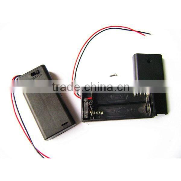 On/Off Switch 2 x AA cell(UM-3*2) Battery Case Holder with lead wire & cover