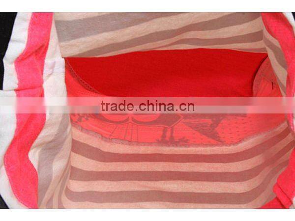 Fashion cotton drawstring bag backpack