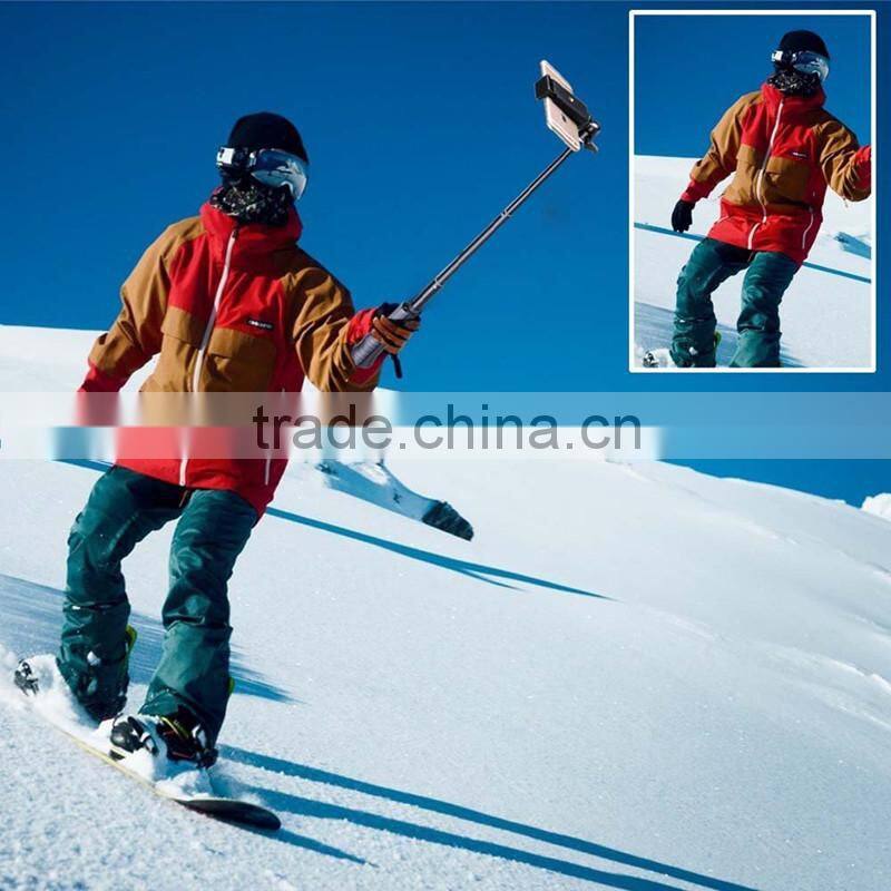 bluetooth selfie pole with bluetooth remote shutter built-in for smartphones