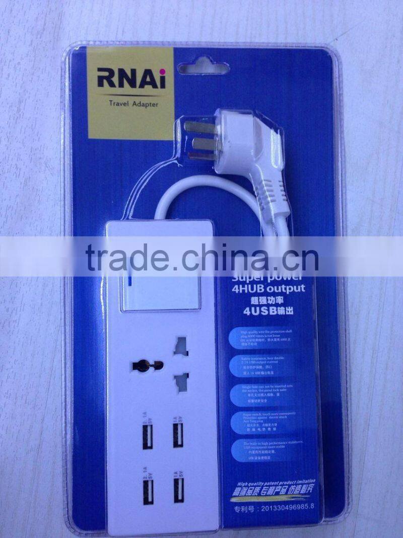 Switch Power Socket with 4 USB Ports