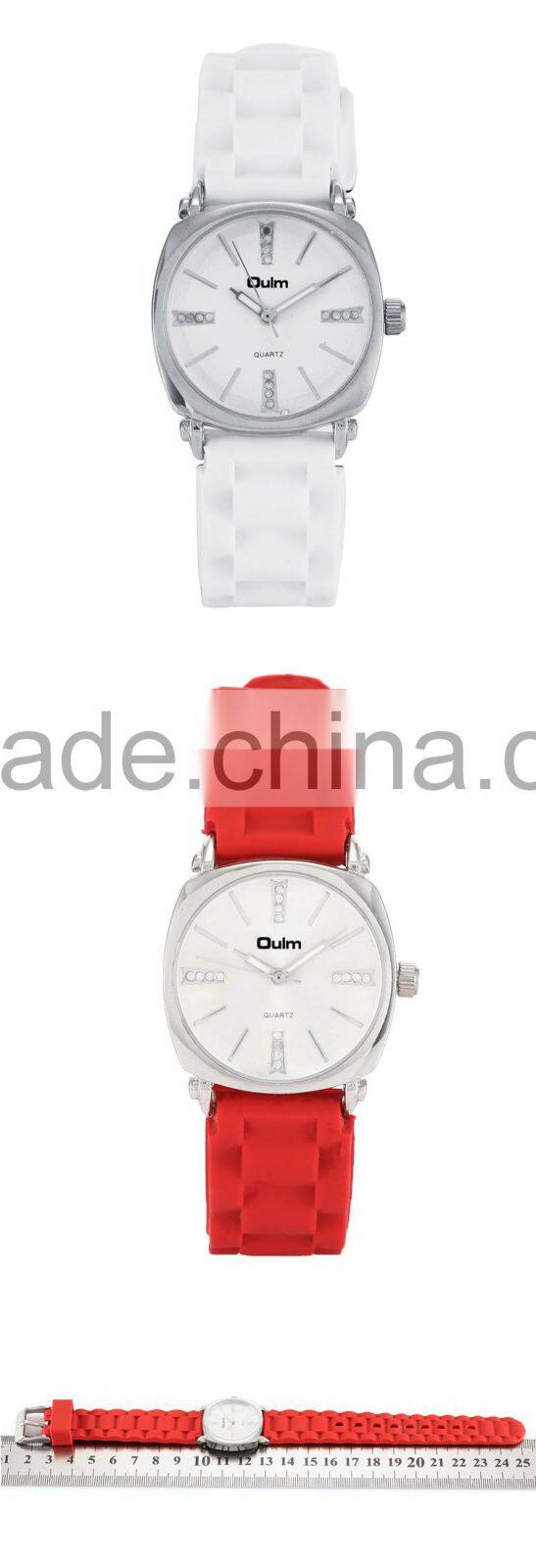 2015 oulm ultrathin ladies watch, ultrathin case watch, ultrathin silicon watch china supplier