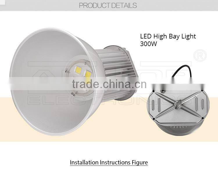 High lumen bridgelux IP67 waterproof led high bay 300w