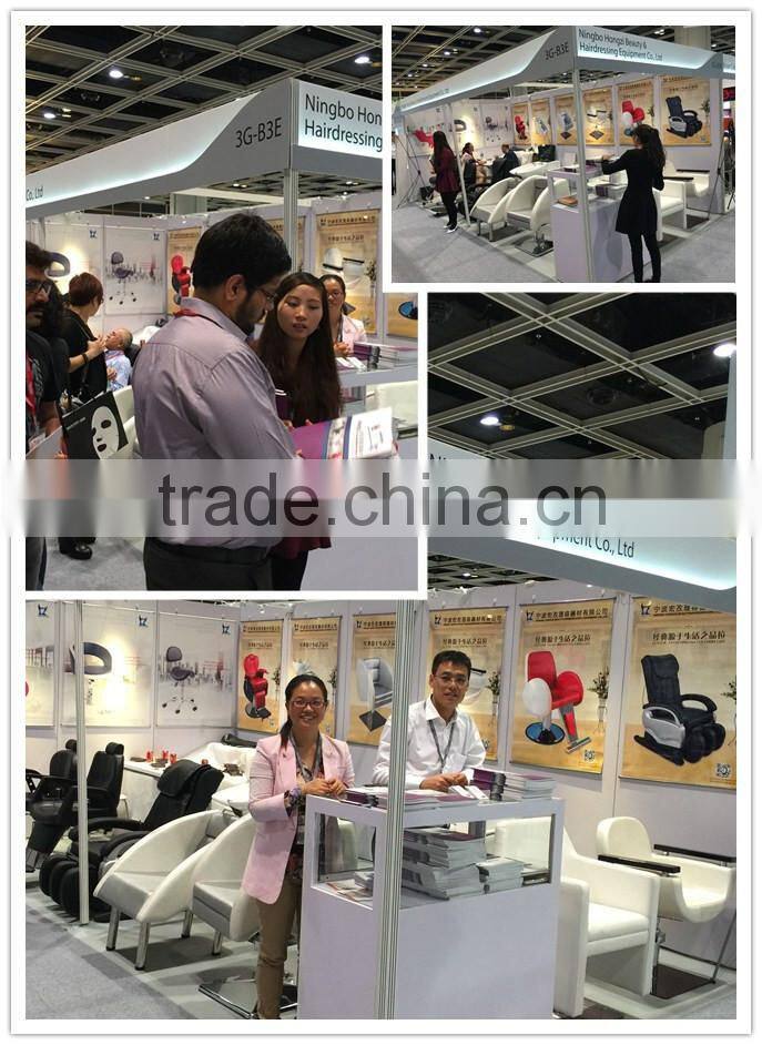 2015 HONGZI wooden salon trolley with red and black beautiful color