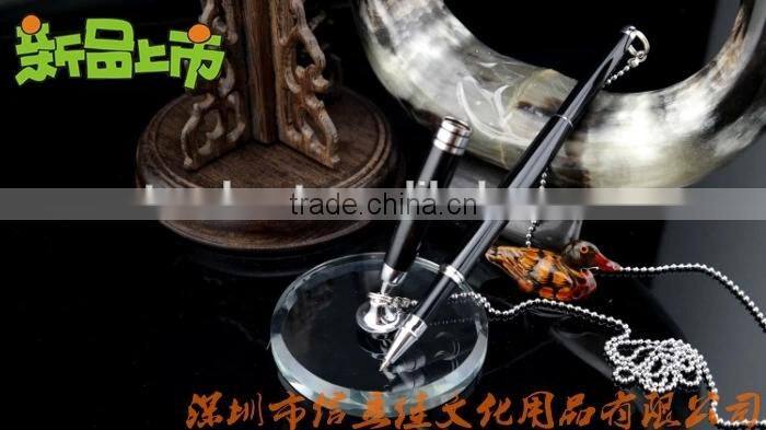 desk pen with chain, table ballpoint pen, stand pen for hotel