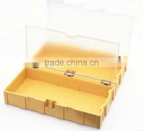 Yellow Electronic Case Kit Components Storage Boxes / Small parts storage cabinet L00010