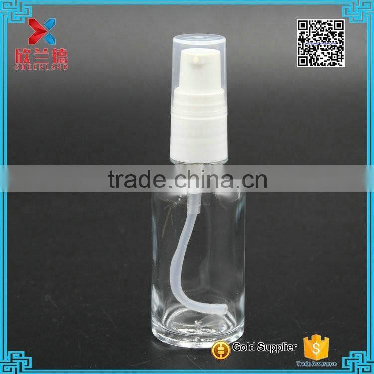 35ml clear body lotion airless pump glass bottle