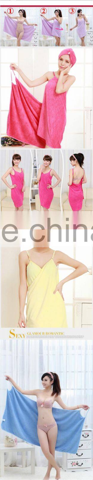 Fast Drying Microfiber Soft Spa Bathrobes Bath skirt Generic lady bath towel