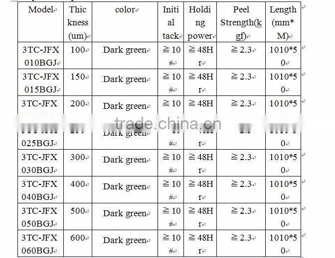 3TC double sided 0.2mm foam tape manufacturer waterproof foam tape dark green