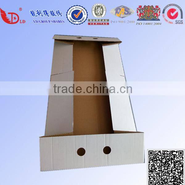 Flat packing frozen food carton box,white paper beef box for delivery