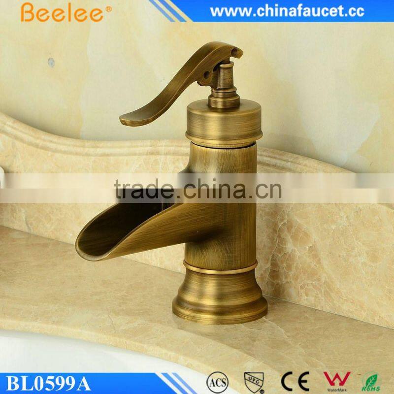 Beelee Antique Bathroom Basin Sink Faucet Mixers Brass Taps Deck Mounted