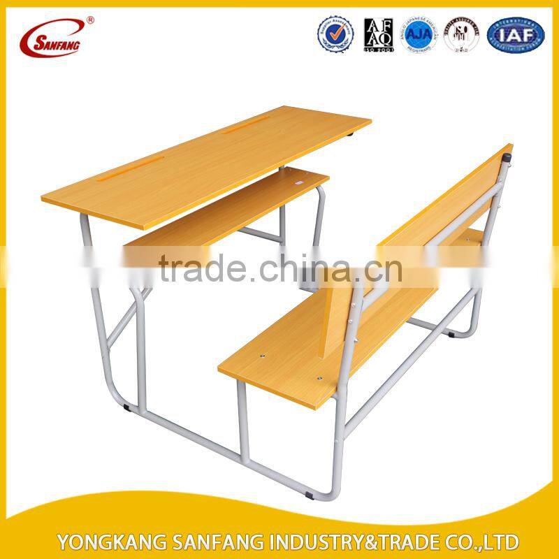 Multifunctional double school desk school desk and chair with Panel school desk and chair set