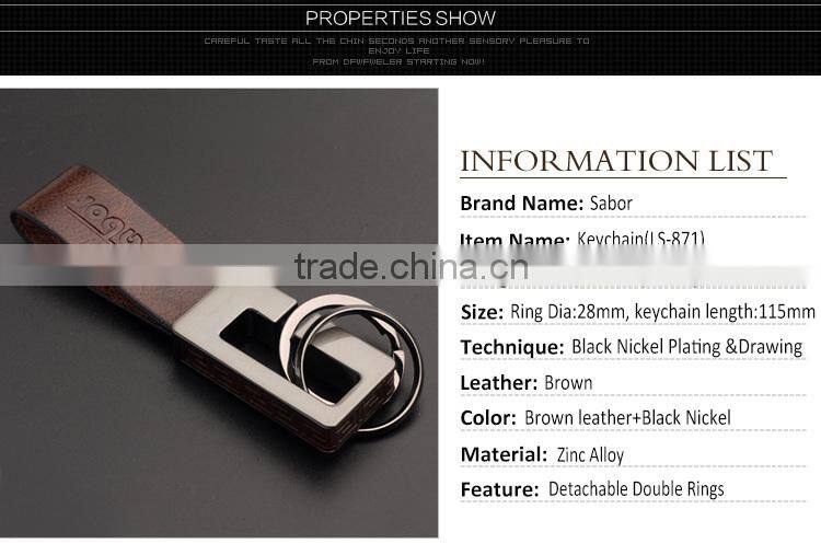 Good Quality Unique Design Leather Custom Keychain