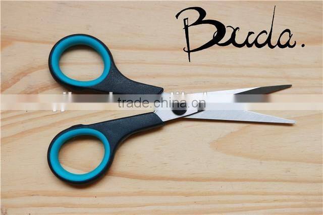 5" Stationery stainless steel student scissors with plastic handle BD-S1706